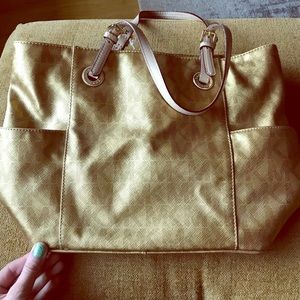 Golden Michael Kors Purse